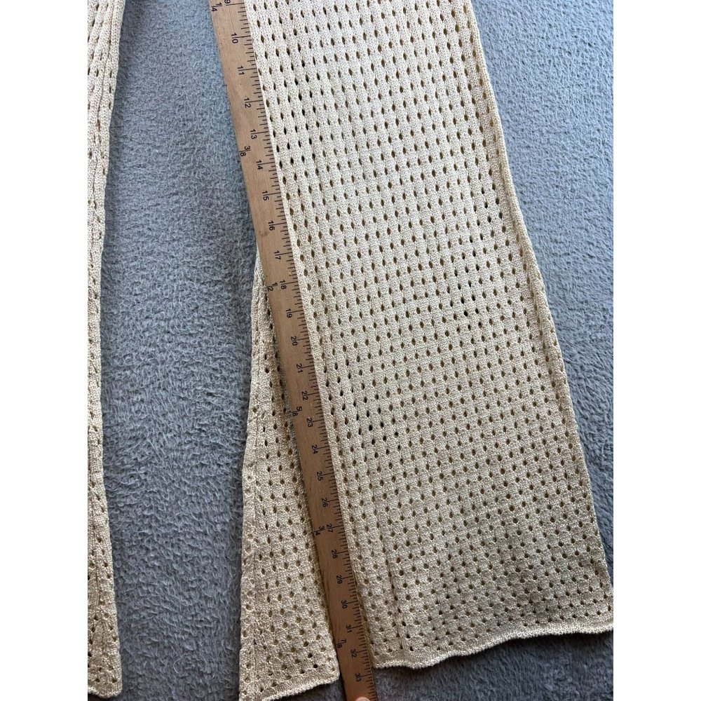 New Elan Natural Crochet Cardigan sweater / crochet pant set size M - Picture 15 of 16